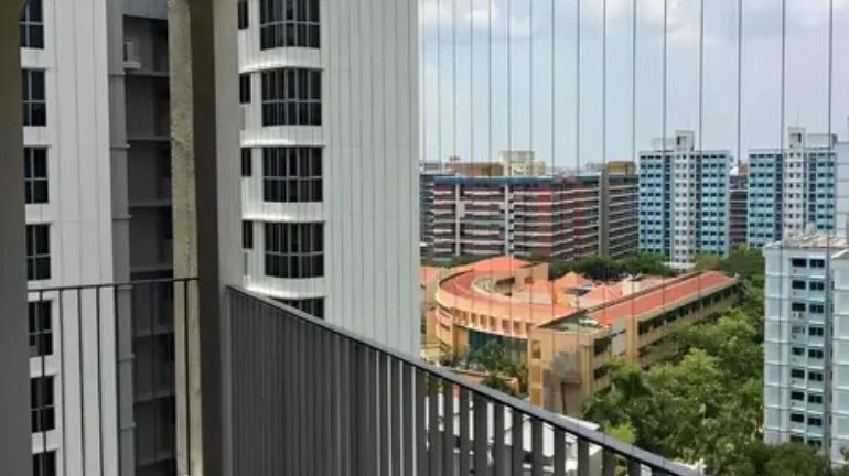 Window area before invisible grill installation in Hyderabad